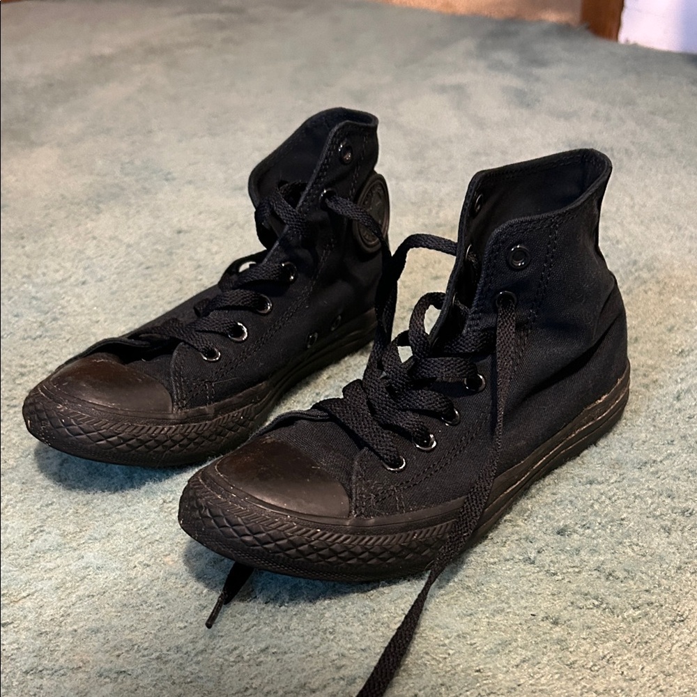 Converse Black High-Top Combat/Moto Boots